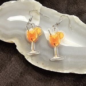 💥4 for $25💥 Aperol Spritz Drop Earrings